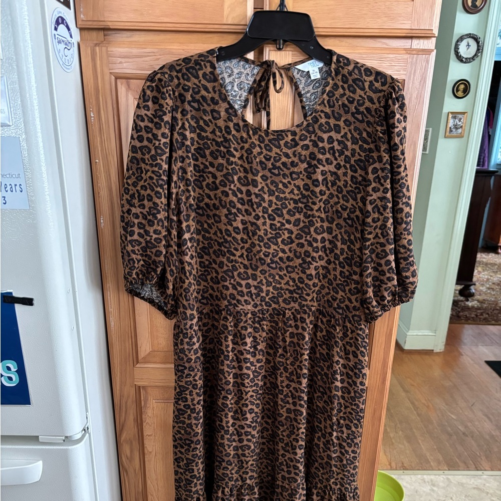 Time and True Leopard Dress NWT Size XL